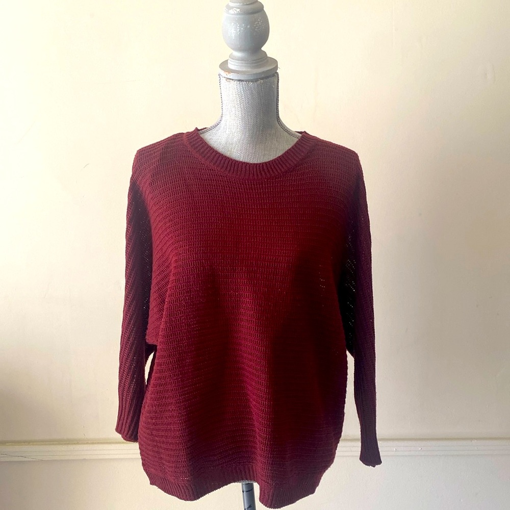 MATERNITY LOVE PULLOVER DOLMAN SLEEVE BUTTON-BACK KNIT SWEATER SIZE XL 🌟EUC🌟